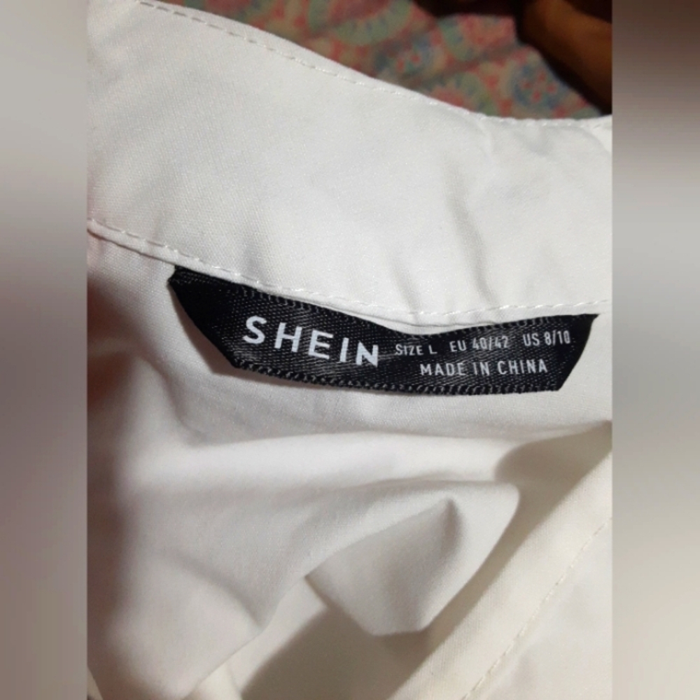 Shein Women's Stylish Black and White Women's Top Colorblock Suze L Boho - Picture 7 of 8